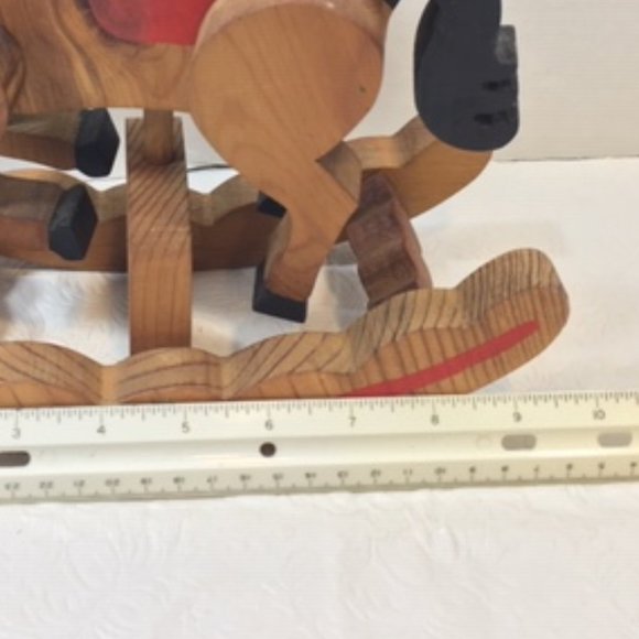 Vintage Handmade Wood Toy Rocking Horse Moveable Legs - Picture 10 of 12